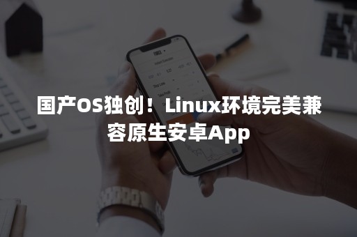 国产OS独创！Linux环境完美兼容原生安卓App