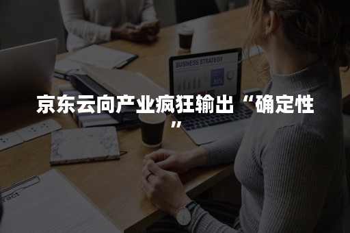 京东云向产业疯狂输出“确定性”