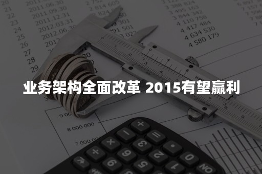 业务架构全面改革 2015有望赢利