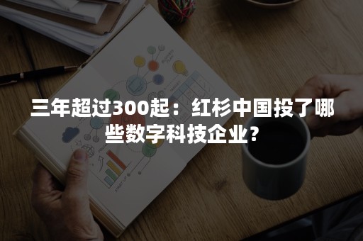 三年超过300起：红杉中国投了哪些数字科技企业？