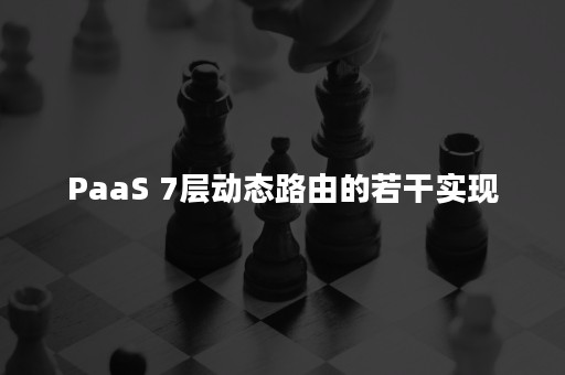 PaaS 7层动态路由的若干实现