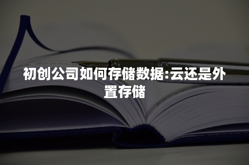 初创公司如何存储数据:云还是外置存储