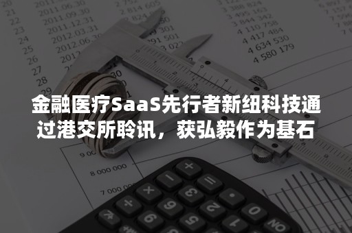 金融医疗SaaS先行者新纽科技通过港交所聆讯，获弘毅作为基石投资人