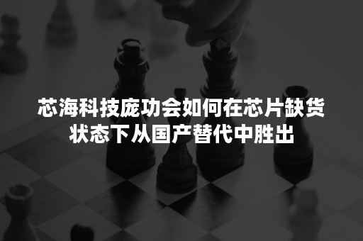 芯海科技庞功会如何在芯片缺货状态下从国产替代中胜出