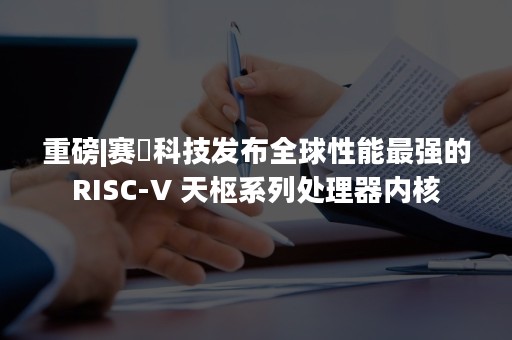 重磅|赛昉科技发布全球性能最强的RISC-V 天枢系列处理器内核