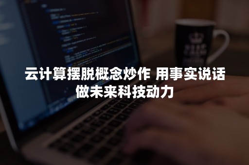 云计算摆脱概念炒作 用事实说话做未来科技动力