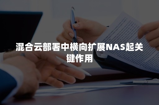 混合云部署中横向扩展NAS起关键作用