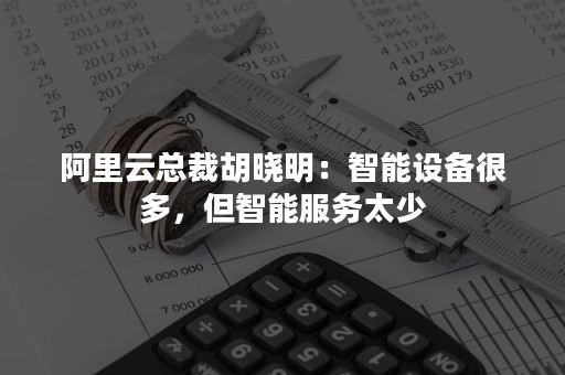 阿里云总裁胡晓明：智能设备很多，但智能服务太少