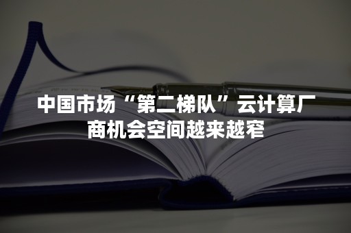 中国市场“第二梯队”云计算厂商机会空间越来越窄