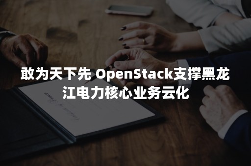 敢为天下先 OpenStack支撑黑龙江电力核心业务云化