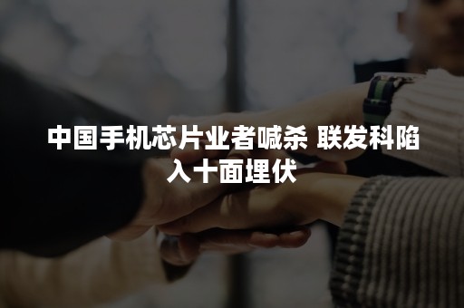 中国手机芯片业者喊杀 联发科陷入十面埋伏