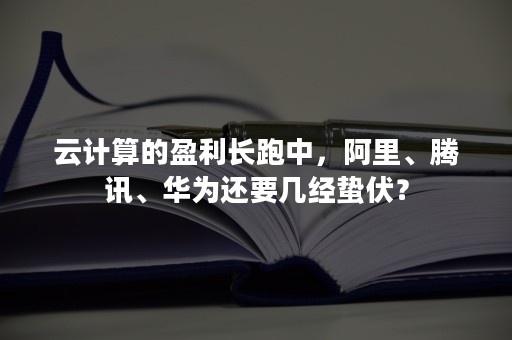 云计算的盈利长跑中，阿里、腾讯、华为还要几经蛰伏？