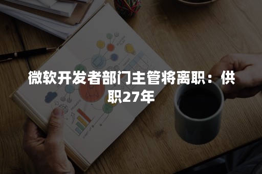 微软开发者部门主管将离职：供职27年