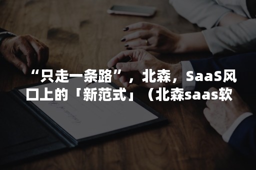 “只走一条路”，北森，SaaS风口上的「新范式」（北森saas软件）