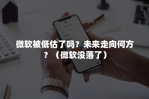 微软被低估了吗？未来走向何方？（微软没落了）