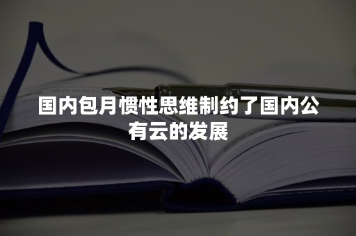 国内包月惯性思维制约了国内公有云的发展