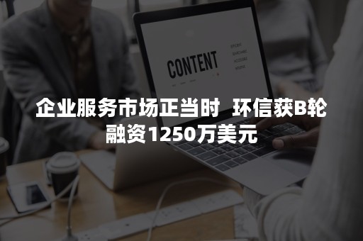 企业服务市场正当时  环信获B轮融资1250万美元