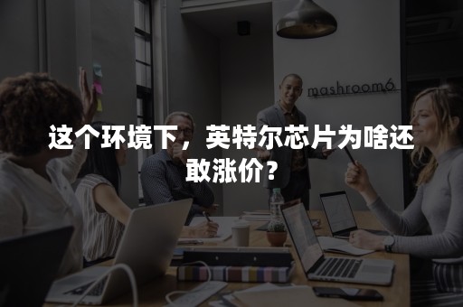 这个环境下，英特尔芯片为啥还敢涨价？