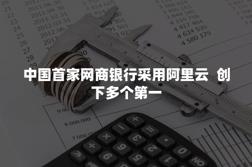 中国首家网商银行采用阿里云  创下多个第一