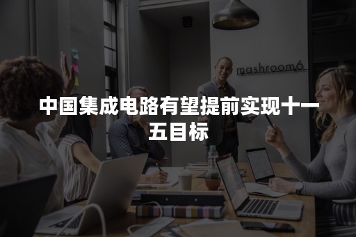 中国集成电路有望提前实现十一五目标