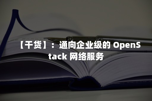 【干货】：通向企业级的 OpenStack 网络服务