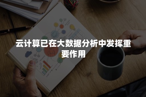 云计算已在大数据分析中发挥重要作用