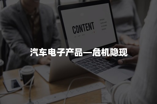 汽车电子产品—危机隐现