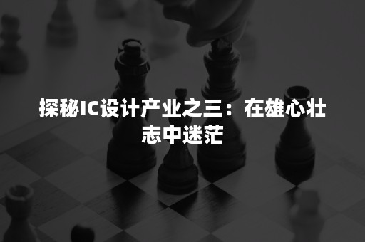 探秘IC设计产业之三：在雄心壮志中迷茫