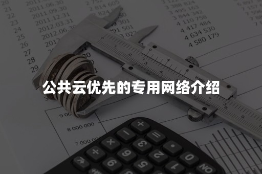 公共云优先的专用网络介绍