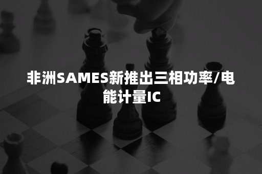 非洲SAMES新推出三相功率/电能计量IC