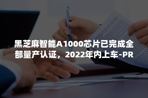 黑芝麻智能A1000芯片已完成全部量产认证，2022年内上车-PR-Newswire