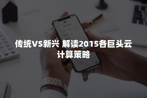 传统VS新兴 解读2015各巨头云计算策略