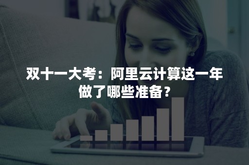 双十一大考：阿里云计算这一年做了哪些准备？