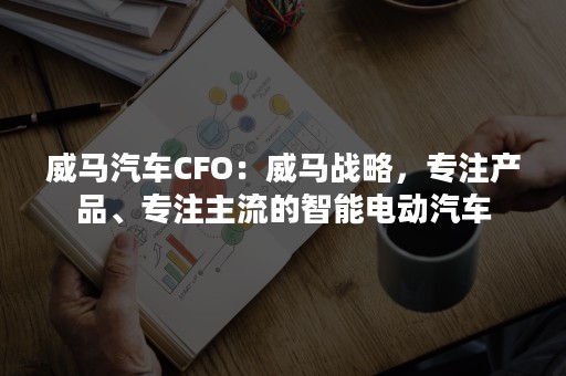 威马汽车CFO：威马战略，专注产品、专注主流的智能电动汽车