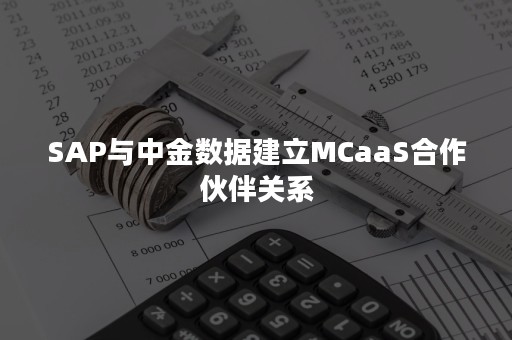 SAP与中金数据建立MCaaS合作伙伴关系