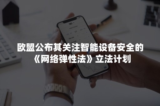 欧盟公布其关注智能设备安全的《网络弹性法》立法计划