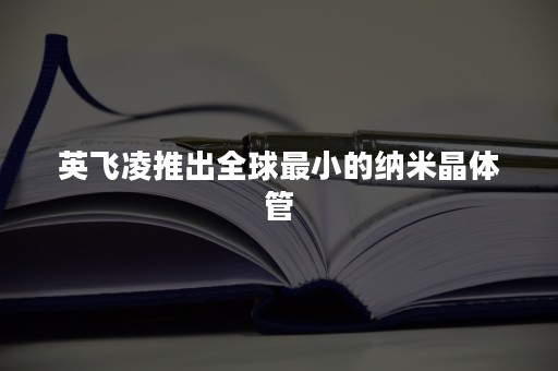 英飞凌推出全球最小的纳米晶体管