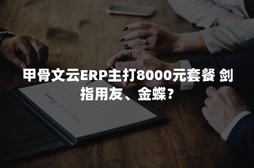 甲骨文云ERP主打8000元套餐 剑指用友、金蝶？