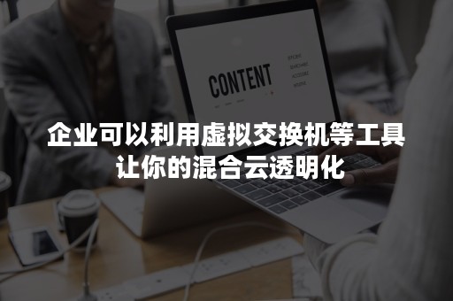 企业可以利用虚拟交换机等工具 让你的混合云透明化