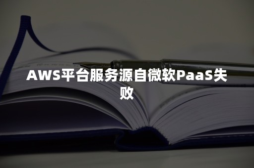 AWS平台服务源自微软PaaS失败