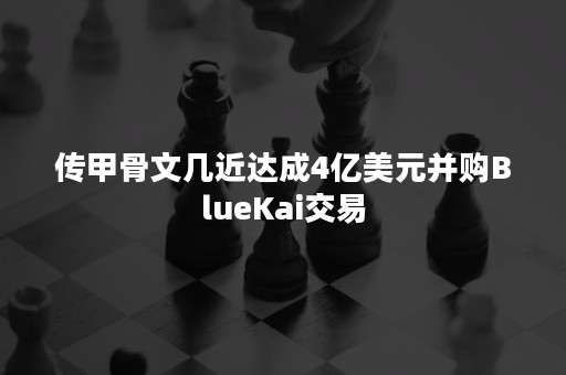 传甲骨文几近达成4亿美元并购BlueKai交易