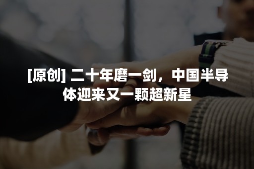 [原创] 二十年磨一剑，中国半导体迎来又一颗超新星