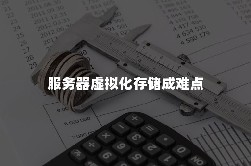 服务器虚拟化存储成难点