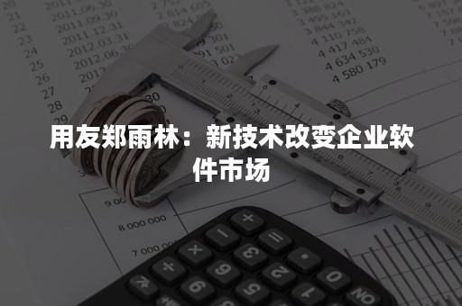 用友郑雨林：新技术改变企业软件市场