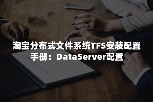 淘宝分布式文件系统TFS安装配置手册：DataServer配置