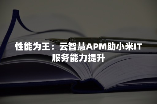 性能为王：云智慧APM助小米IT服务能力提升