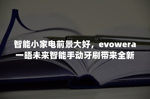 智能小家电前景大好，evowera一晤未来智能手动牙刷带来全新体验