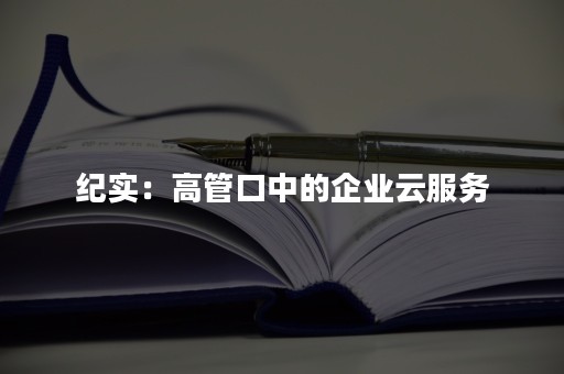 纪实：高管口中的企业云服务