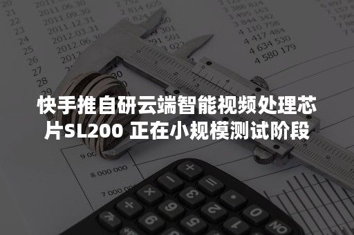 快手推自研云端智能视频处理芯片SL200 正在小规模测试阶段