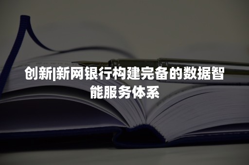 创新|新网银行构建完备的数据智能服务体系